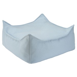 Kwadratowa pufa dziecięca Square Ottoman | Siedzisko dla dzieci Outdoor Azure - Wigiwama