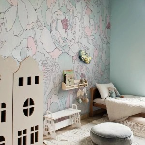 TAPETA DZIEWCZĘCA PEONIES BUBBLEGUM - MALUMI