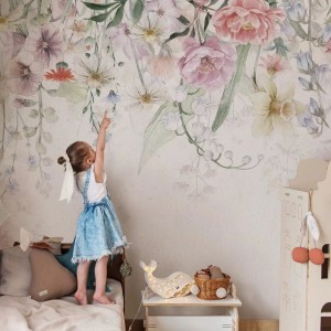 TAPETA DZIEWCZĘCA KWIATY BLOOM UP RAINBOW - MALUMI   