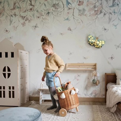 tapeta dla dziewczynki kwiaty i motyle butterflies mint (1).jpg