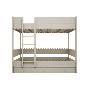 ŁÓŻKO DWUPIĘTROWE BABUSHKA 90x200 CM OLIWKA - WOOD LUCK DESIGN