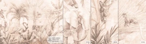 MALUMI EXOTIC ANIMALS SEPIA - PRÓBKA TAPETY