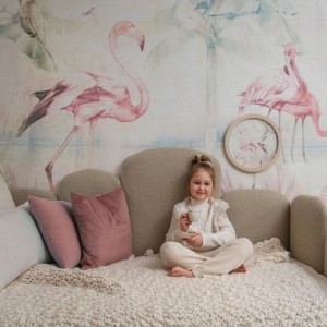 TAPETA DLA DZIEWCZYNKI FLAMINGO BAY INTENSE - MALUMI