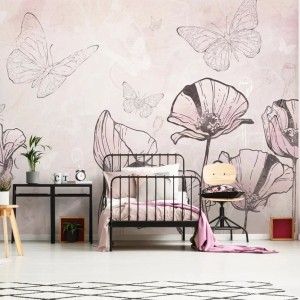 TAPETA DZIEWCZĘCA FLORA KIDS PINK - MALUMI