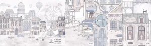 MALUMI LE PETIT PARIS BLUE - PRÓBKA TAPETY 