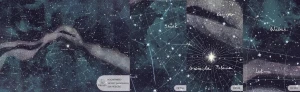 MALUMI NOCNE NIEBO GWIAZDOZBIORY - PRÓBKA TAPETY  