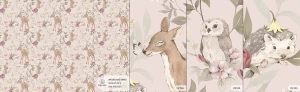 MALUMI WOODLAND GIRLS PINK - PRÓBKA TAPETY