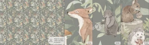 MALUMI WOODLAND SMALL DARK GREEN - PRÓBKA TAPETY