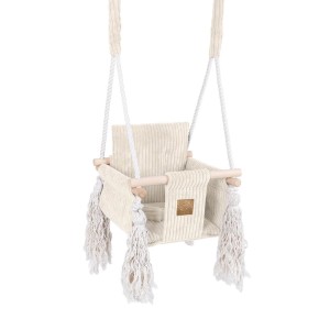 MEOW BABY - HUŚTAWKA DOMOWA SQUARE SWING AESTHETIC ECRU