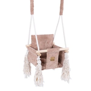 MEOW BABY - HUŚTAWKA DOMOWA SQUARE SWING AESTHETIC POWDER PINK