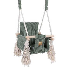 MEOW BABY - HUŚTAWKA DOMOWA SQUARE SWING AESTHETIC OLIVE GREEN