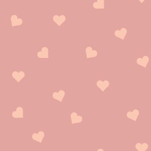 TAPETA HEARTS PEACH ON PINK  - DEKORNIK