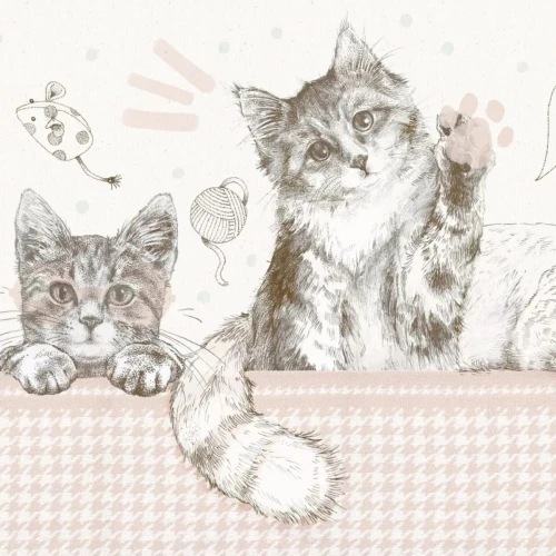 tapeta z kotkami kitties beige (2).jpg