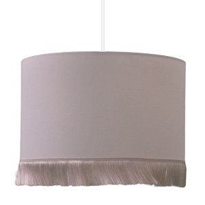 LAMPA SUFITOWA Z FRĘDZLAMI JASNY BEŻ