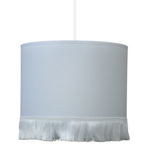 LAMPA SUFITOWA MINI Z FRĘDZLAMI CZYSTA BIEL