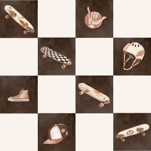 DEKORILLO SZACHOWNICA SKATE - PRÓBKA TAPETY