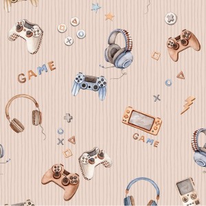 DEKORILLO GAMING BEŻ - PRÓBKA TAPETY
