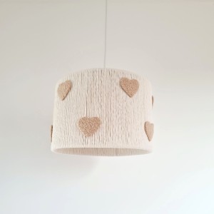 LAMPA SUFITOWA  DLA DZIEWCZYNKI SERCA BEŻOWE - MARMYS FELT STUDIO
