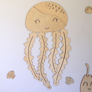 Drewniana dekoracja ścienna Meduza do pokoju dziecka – Cut It Now