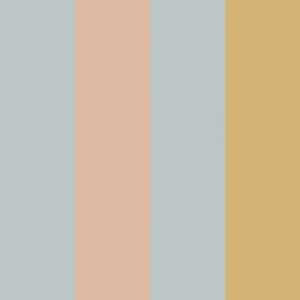 TAPETA W PASKI STRIPES BLUE SALMON YELLOW - DEKORNIK