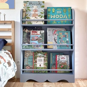 BIBLIOTECZKA STOJĄCA Z RUSTYKALNYM DEKOREM GŁĘBOKA