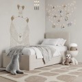 MINKO - ŁÓŻKO TAPICEROWANE DLA DZIECKA DOUBLE BED REDU