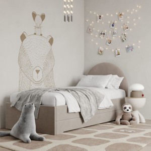 MINKO - ŁÓŻKO TAPICEROWANE DLA DZIECKA DOUBLE BED PILLE