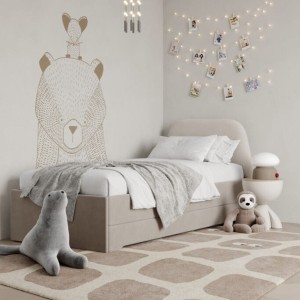 MINKO - ŁÓŻKO TAPICEROWANE DLA DZIECKA DOUBLE BED TRAPEZ