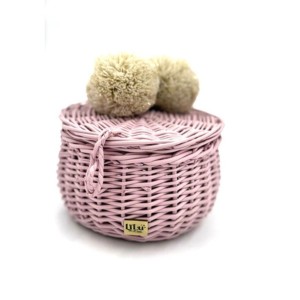 WIKLINOWA SZKATUŁKA MAŁA BABY PINK