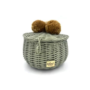 WIKLINOWA SZKATUŁKA DUŻA OLIVE