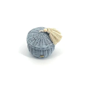 WIKLINOWY KOSZ BUBBLE S BABY BLUE