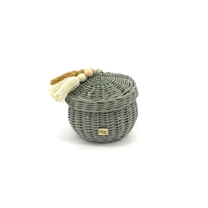 WIKLINOWY KOSZ BUBBLE S OLIVE