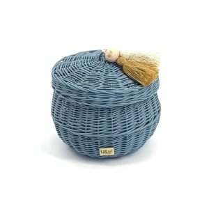 WIKLINOWY KOSZ BUBBLE M DEEP BLUE