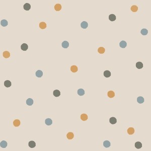TAPETA DZIECIĘCA W NIEBIESKIE KROPKI BOUNCY DOTS  - DEKORILLO 