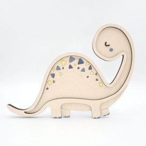 DREWNIANA LAMPKA ŚCIENNA DINO - PASTEL STUFF