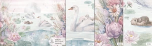 MALUMI SWAN LAKE RAINBOW - PRÓBKA TAPETY 