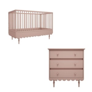 ZESTAW MEBLI DLA NIEMOWLAKA WOOD LUCK DESIGN BABUSHKA RÓŻ