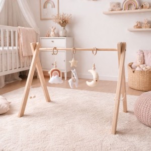 STOJAK EDUKACYJNY Z ZAWIESZKAMI LAMA TĘCZA KSIĘŻYC - MARMYS FELT STUDIO