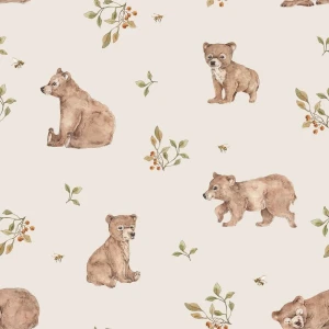 TAPETA W MISIE LITTLE BEARS - DEKORNIK
