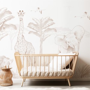 TAPETA SAFARI SEPIA - PASTELOWE LOVE 