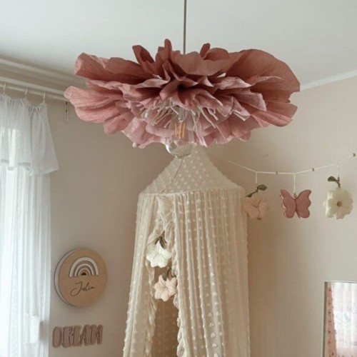Lampa wisząca PEONIA w kolorze brudnego różu
