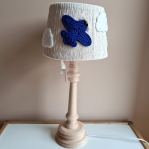 LAMPKA NOCNA SAMOLOT NIEBIESKI Z CHMURKAMI - MARMYS FELT STUDIO