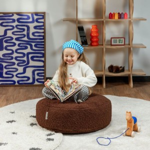 Okrągła pufa dziecięca Warm Hazel - Wigiwama