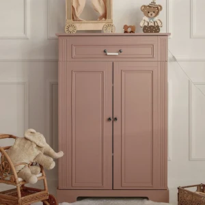 Wysoka komoda do pokoju dziecka 2 drzwiowa vintage rose - Bellamy
