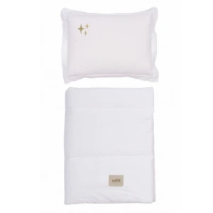 POŚCIEL WASHED COTTON Z WYPEŁNIENIEM STARS ECRU - MALOMI KIDS