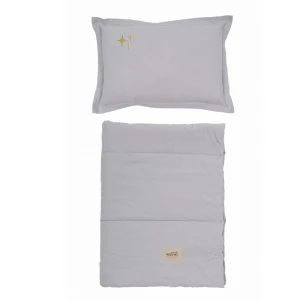 POŚCIEL WASHED COTTON Z WYPEŁNIENIEM STARS GREY - MALOMI KIDS
