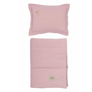POŚCIEL WASHED COTTON Z WYPEŁNIENIEM STARS PINK - MALOMI KIDS