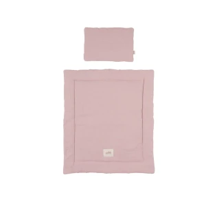 POŚCIEL NIEMOWLĘCA MUŚLINOWA Z WYPEŁNIENIEM PINK - MALOMI KIDS