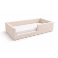Tapicerowane łóżko Montessori COMFY z niską konstrukcją ułatwiającą samodzielne wchodzenie