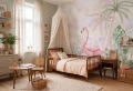 Delikatna akwarelowa tapeta dla dziewczynki inspirowana naturą i stylem boho